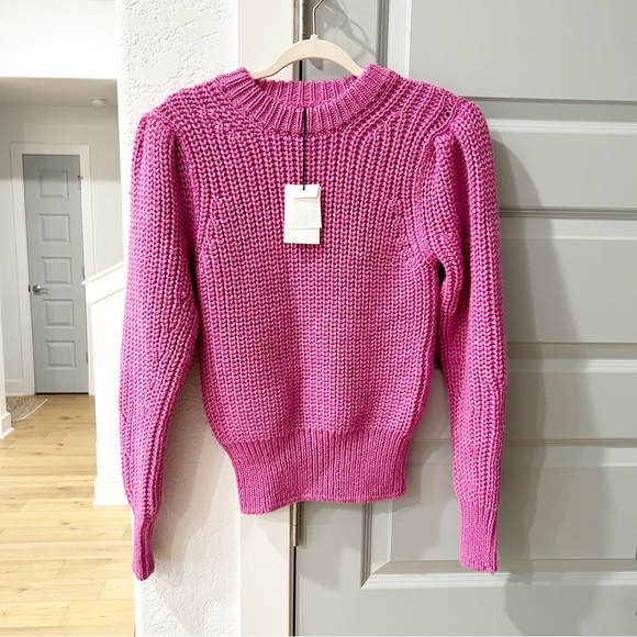 NWT Isabel Marant Pleane Pink Woven Sweater - Picture 4 of 8
